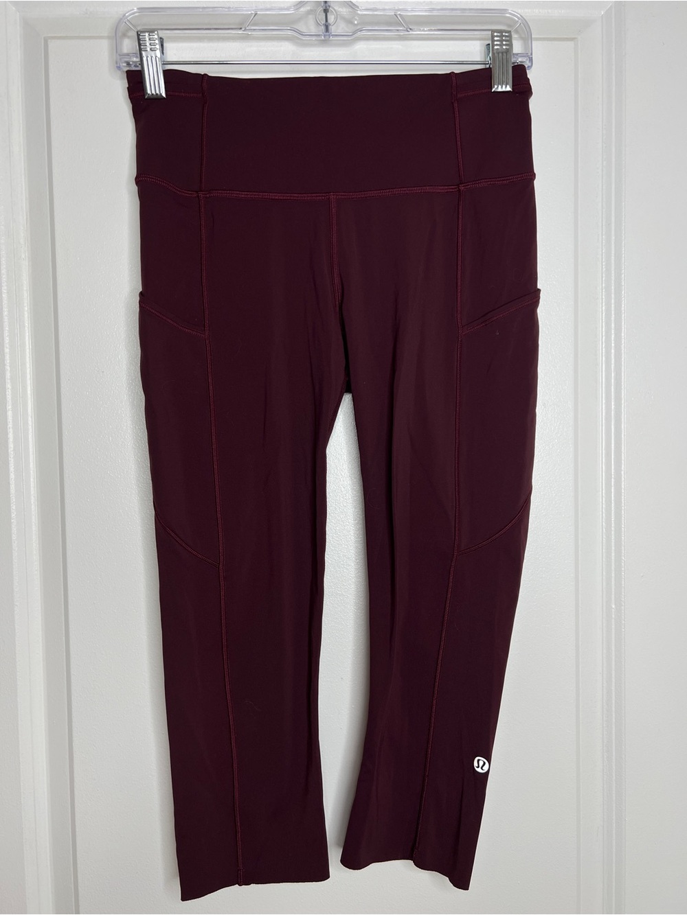 Lululemon Invigorate High-Rise Pocket Crop Leggings Deep Plum Purple Size 6